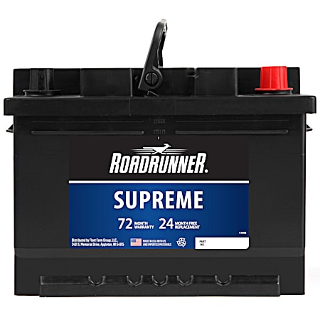 Road Runner Supreme Power Battery Grp 96r 72 Mo 600 CCA