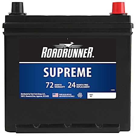Road Runner Supreme Power Battery Grp 121r 72 Mo 550 CCA