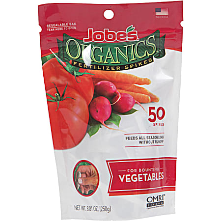 Organics Vegetable Fertilizer Spikes - 50 Pk