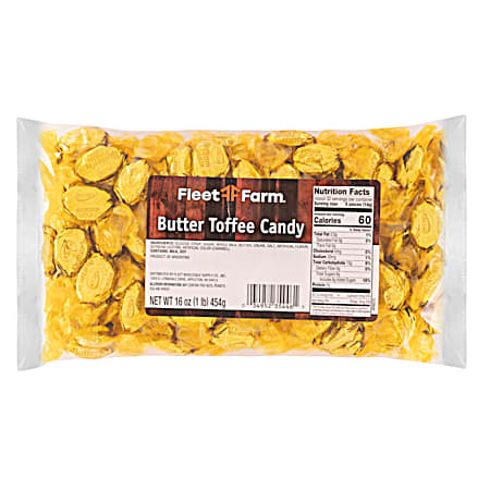 16 oz Individually Wrapped Butter Toffee Candy