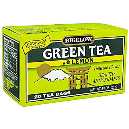 Bigelow All Natural Green Tea w/ Lemon - 20 Pk