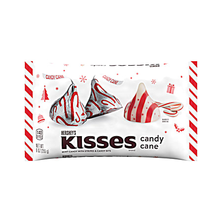Kisses 10 oz Candy Cane Chocolate Candy
