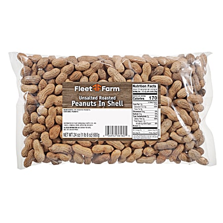 24 oz Unsalted Roasted In Shell Peanuts