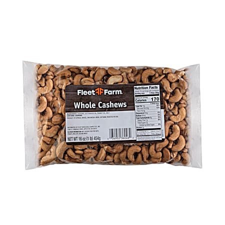 16 oz Whole Cashews