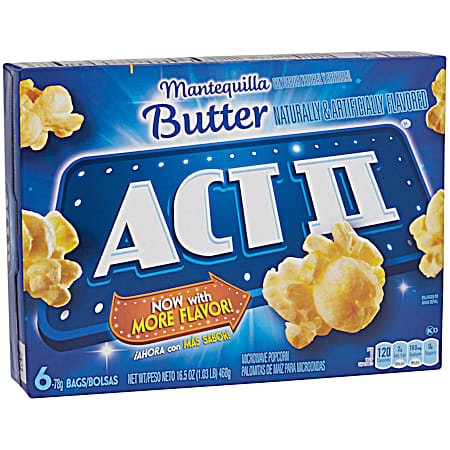 Act II 2.75 oz Butter Microwave Popcorn 6 Pk