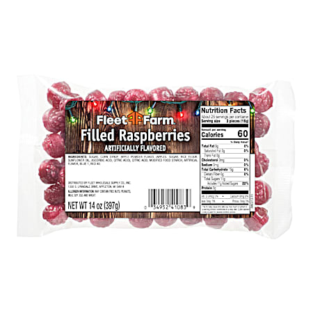14 oz Filled Raspberries Candy