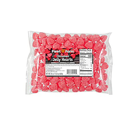 32 oz Cinnamon Jelly Hearts Candy