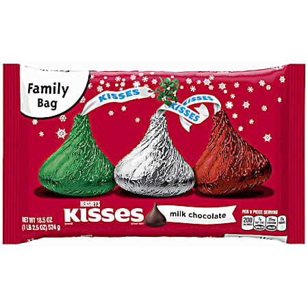 18.5 oz Kisses Milk Chocolate Family Bag
