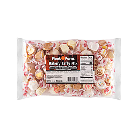 16 oz Taffy Assorted Bakery Flavor Chewy Candy