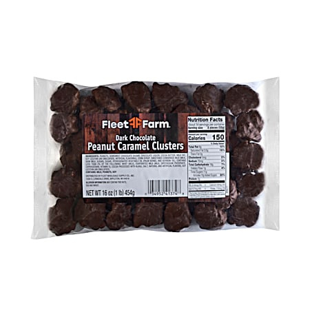16 oz Dark Chocolate Peanut Caramel Clusters