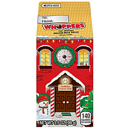 3.5 oz Hershey Whopper Christmas Village Mini Carton