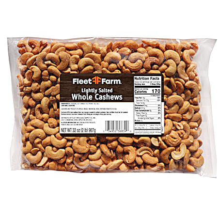Fleet Farm 32 oz Lightly Salted Whole Cashews