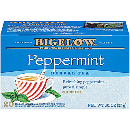 Bigelow Peppermint Herbal Tea Bag - 20 pk