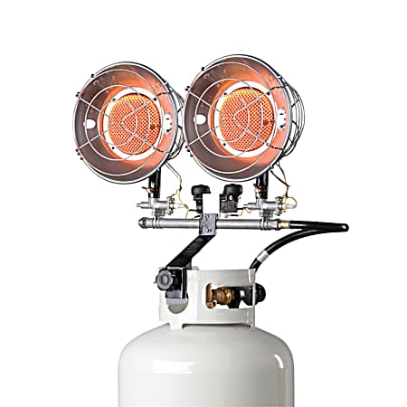 30,000 BTU Silver Double Tank Top Heater