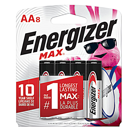 MAX AA Alkaline Batteries - 8 Pk