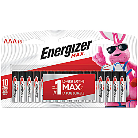 MAX AAA Alkaline Batteries - 16 Pk