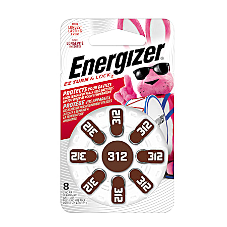 Energizer Hearing Aid Batteries Size 13 Orange Tab - 8 Pk