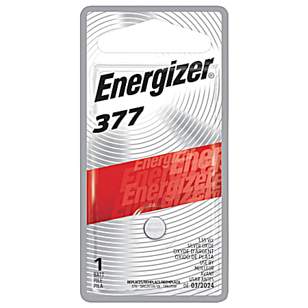 377 Silver Oxide Button Cell Battery - 1 Pk