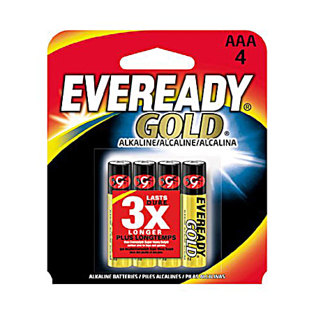 Eveready Gold AAA Alkaline Batteries - 4 Pk.