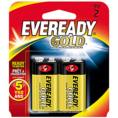 Eveready Gold 9V Alkaline Batteries - 2 Pk.
