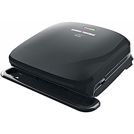 George Foreman 4-Serving Black Removable Plate & Panini Grill