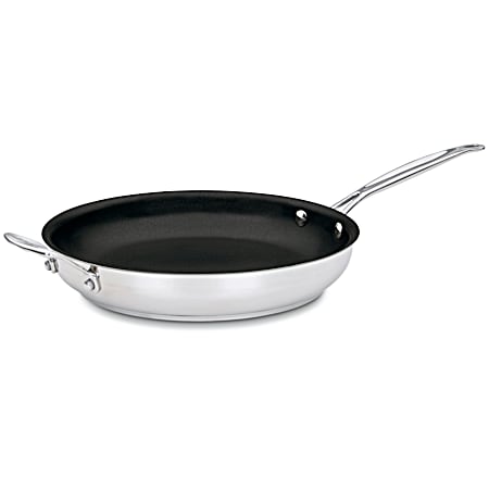 Cuisinart Chef's Classic 12 in Stainless Steel Non-Stick Skillet w/ Helper Handle