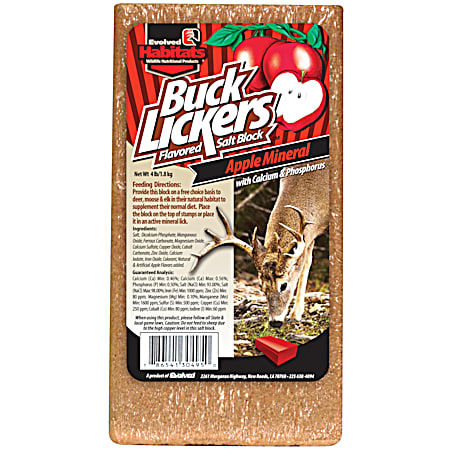 Buck Lickers 4 lb Apple Mineral Block