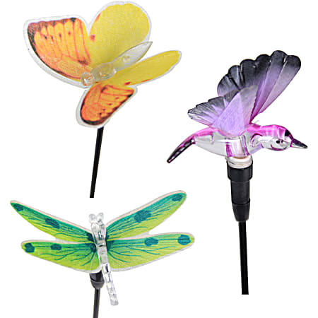 Solar Fiber Optic Plant Stake - Assorted
