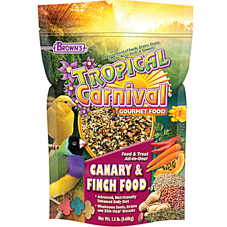 Brown's 1.5 lb Tropical Carnival Gourmet Canary & Finch Food