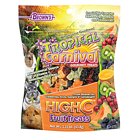 2.25 oz Tropical Carnival High C Fruit Treats for Small Animals