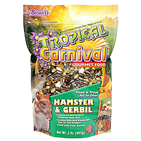 2 lb Tropical Carnival Gourmet Hamster & Gerbil Food