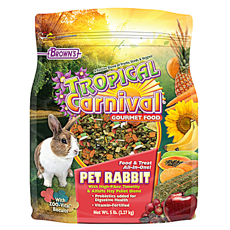 Brown's 5 lb Tropical Carnival Gourmet Rabbit Food