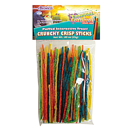 .89 oz Tropical Carnival Crunchy Crisp Sticks Pet Bird Treats