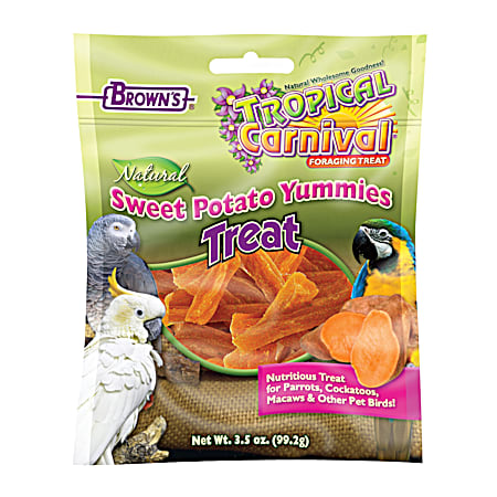 3.5 oz Tropical Carnival Natural Sweet Potato Yummies for Birds