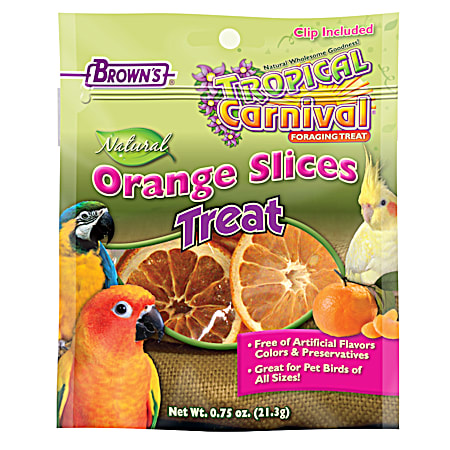 .75 oz Tropical Carnival Natural Orange Slices Pet Bird Treats