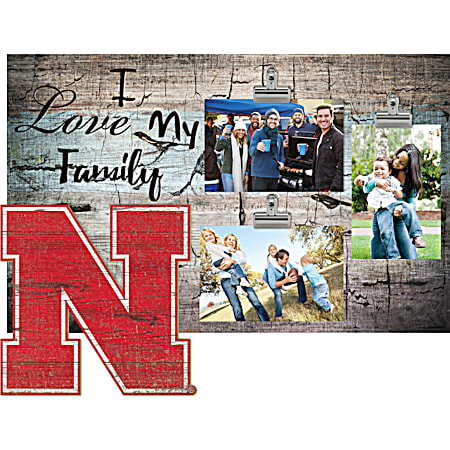 Fan Creations Nebraska Cornhuskers 3-Clip Photo Frame