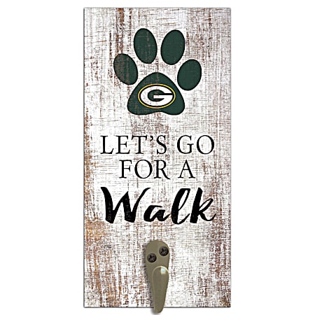 Green Bay Packers Distressed Leash Holder Sign