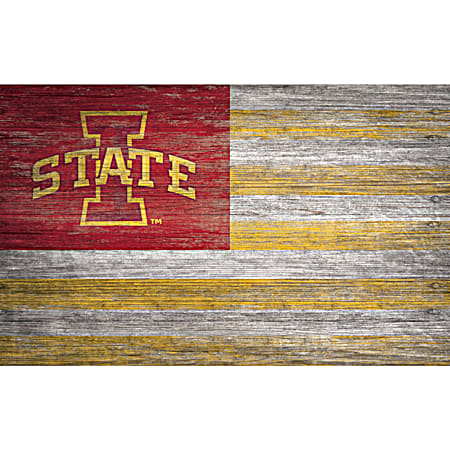 Iowa State Cyclones Distressed Flag Sign