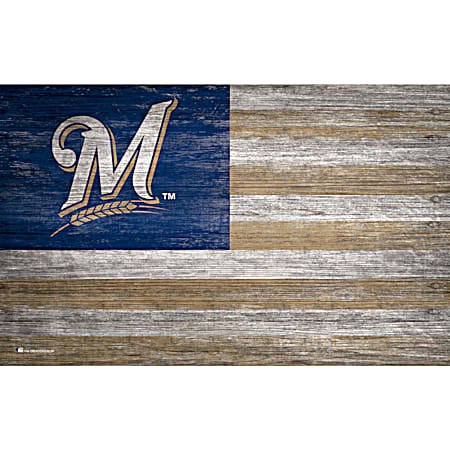 Milwaukee Brewers Distressed Flag