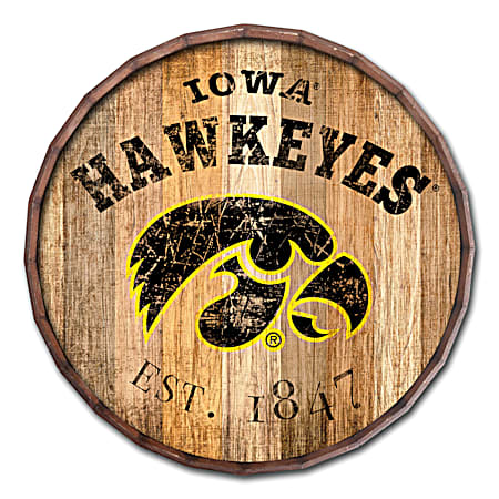 Iowa Hawkeyes Established Date Distressed Vintage Sign