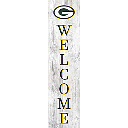 Green Bay Packers Distressed Welcome Leaner Sign
