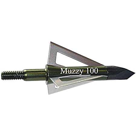 Muzzy 100 Grain 3-Blade Screw-In Broadheads - 6 Pk