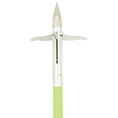 Iron 3-Blade Fish Point w/ Chartreuse Bowfishing Arrow