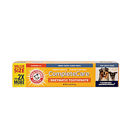 Arm & Hammer Value Size 6.2 oz Complete Care Enzymatic Adult Dog Toothpaste in Chicken Flavor
