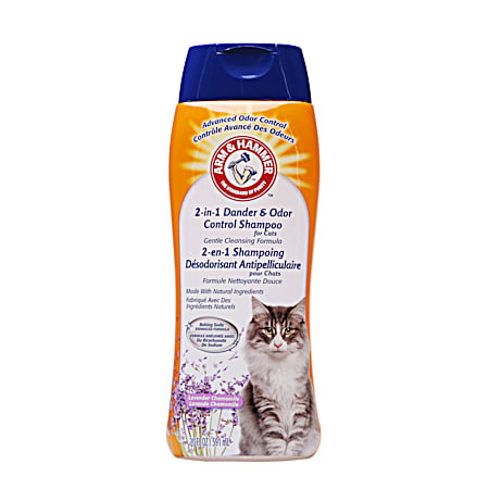 Arm & Hammer 20 fl oz Lavender Chamomile 2-in-1 Dander & Odor Control Shampoo for Cats