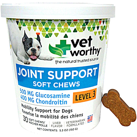 Level 3 Joint Support Soft Chews for Dogs - 30 Ct