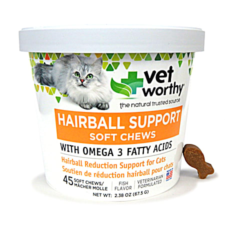 Hairball Soft Chews for Cats - 45 Ct