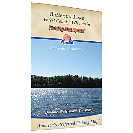 Fishing Hot Spots Butternut Lake Forest County Map