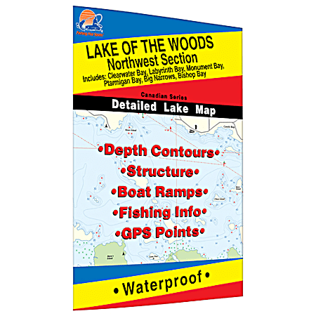 Fishing Hot Spots Lake of the Woods NW Ontario Map