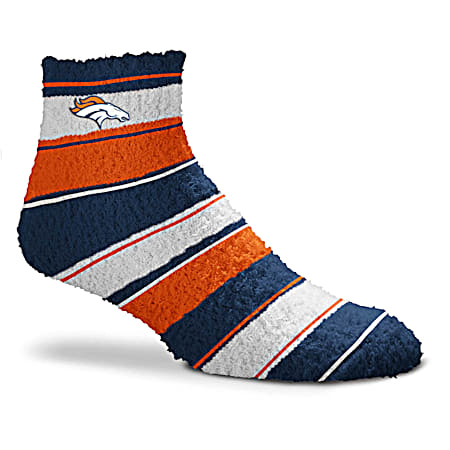Adult Denver Broncos Skip Stripe Fuzzy Socks